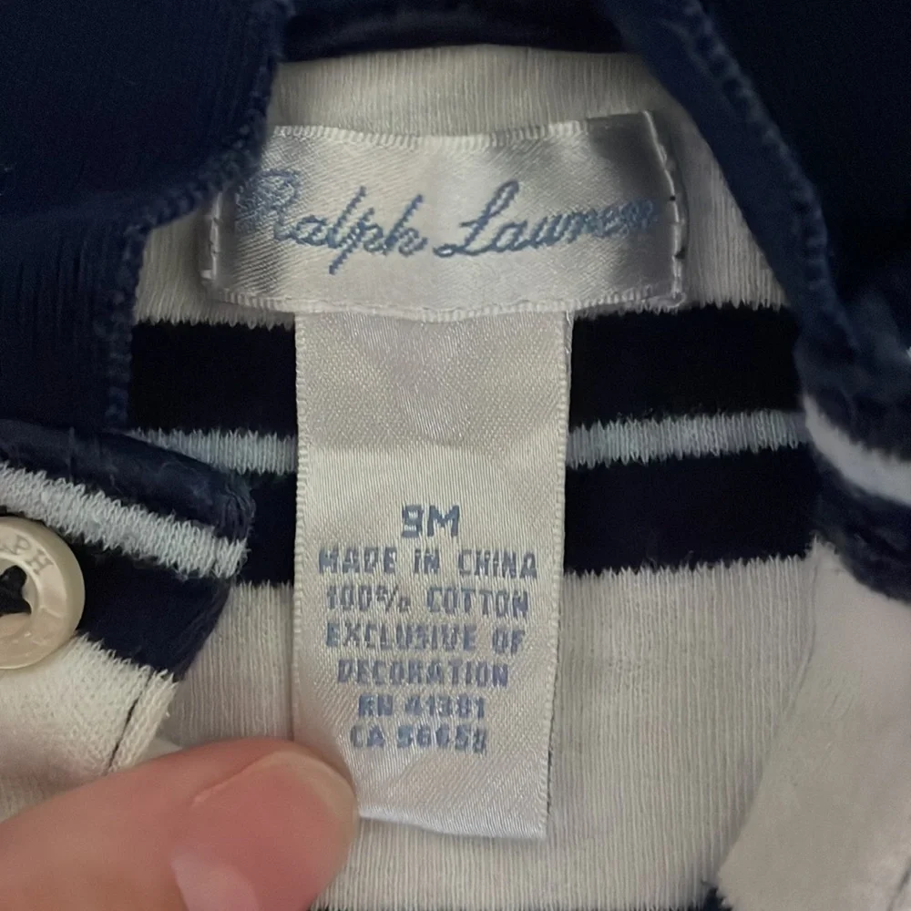 Ralph Lauren 9M Baby Onesie, Some Stains (See Pics)